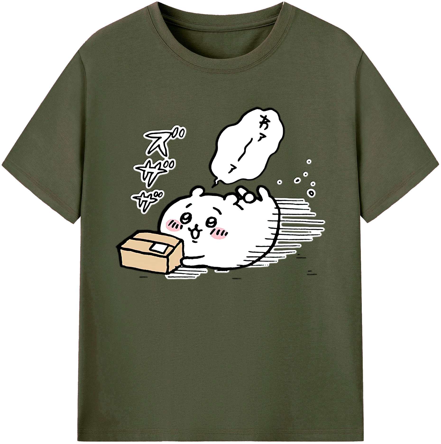 （画像用） ちいかわ ちいかわ Chii-kawa chiikawa 綿100％ メンズ半袖Tシャツ｜肌触りやわらか＆通気性